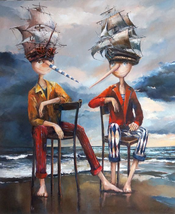 Obraz Olejny Cisza przed burzą - Małgorzata Piątek-Grabczyńska