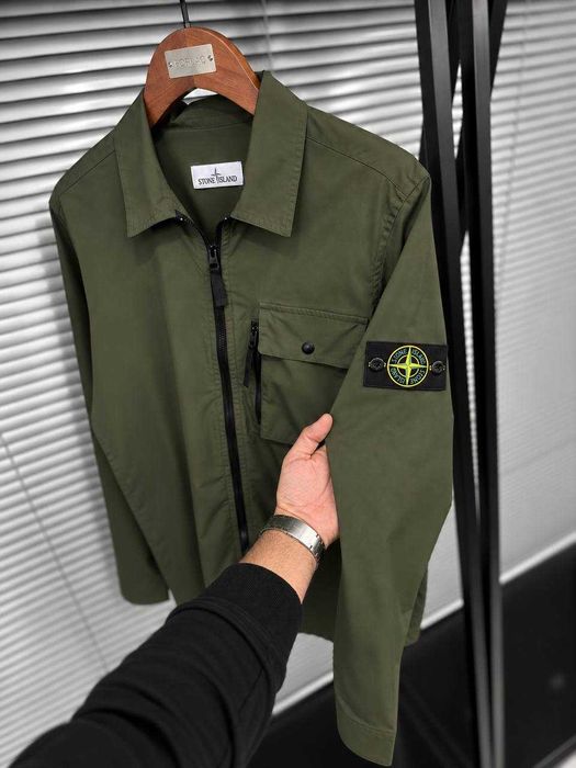 Сорочка STONE ISLAND — чоловіча повсякденна сорочка преміум якості, модель з коротким рукавом, розміри S–XL