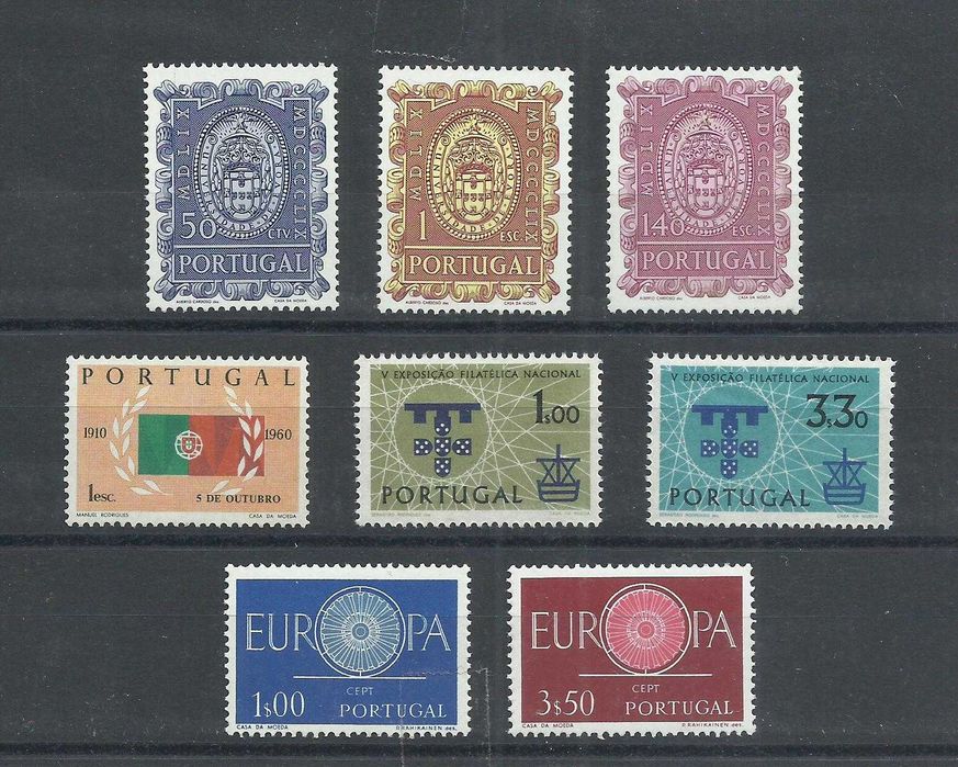 Selos portugueses – Ano completo de 1960, 25 selos como novos
