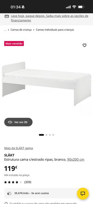 Estrutura Cama Solteiro