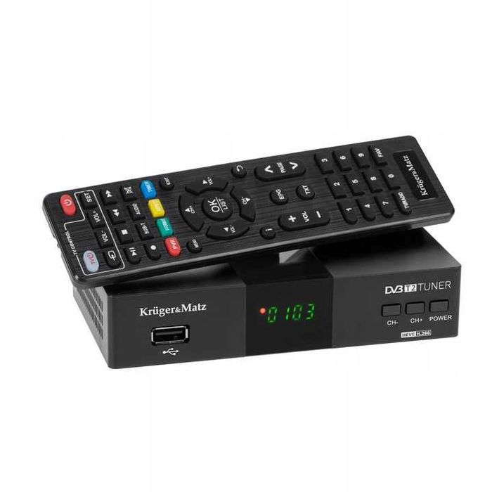 Dekoder do Telewizji Naziemnej cały zestaw NOWY DVB-T2 HEVC H.265 HDMI