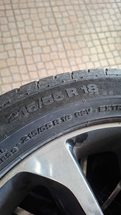 4 JANTES 18 NISSAN QASHQAI J10 C/ pneus meio uso