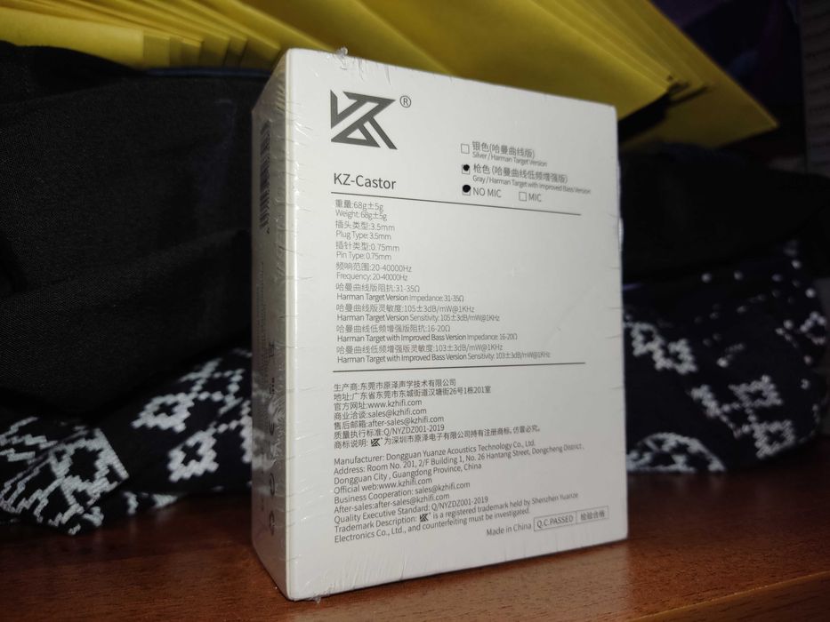 Навушники KZ CASTOR BASS, Нові, Оригінал, Запаковані, Без Мікрофону.