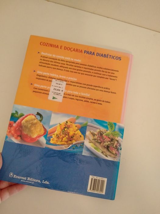 Livro capa dura Cozinha e Doçaria Para Diabéticos +220 Everest Editora