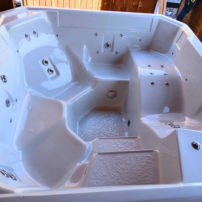 Sauna ogrodowa 6 × 2,5 m + JACUZZI  gotowa strefa SPA — PRODUCENT