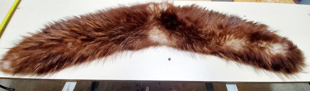 Натуральный готовый воротник из енота песка чернобурка