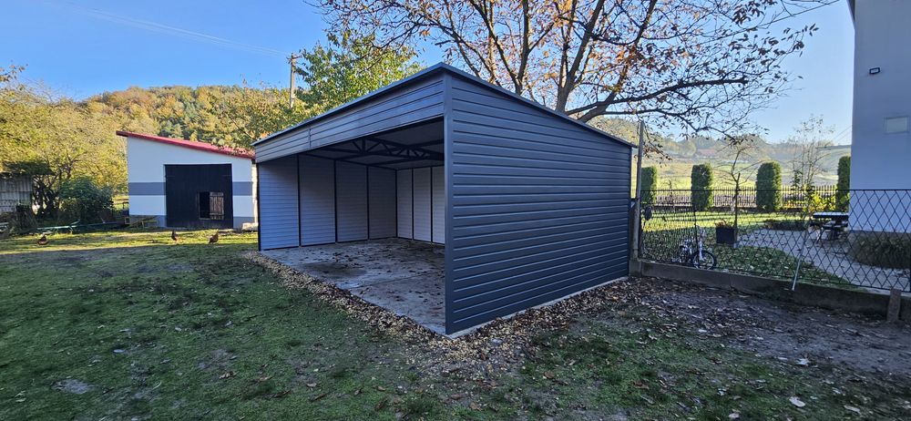 Wiata Rolnicza Garaż Blaszak Drewnopodobny na wymiar Solidna Profile