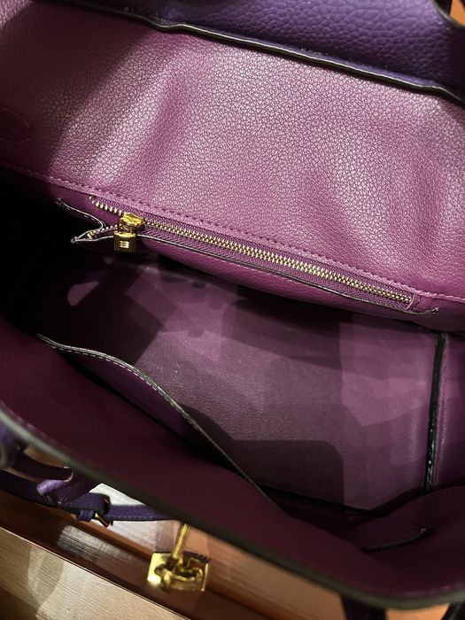 Сумка з натуральної шкіри в стилі Birkin від Hermès