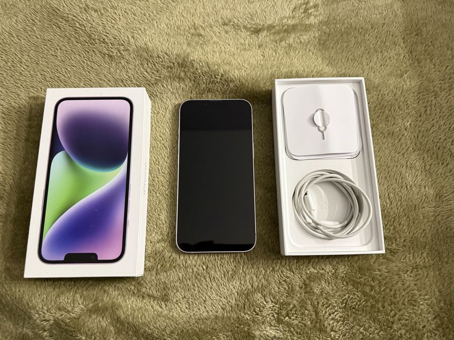 iPhone 14 128GB purple/ fioletowy kondycja baterii 86%