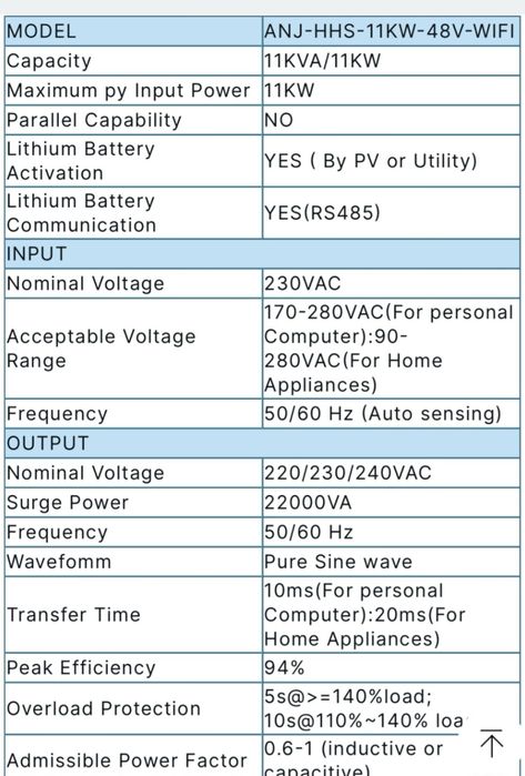 Гібридний інвентор Anenji 11 квт, 2 MPPT, wifi, ЗЕЛЕНИЙ ТАРИФ!!!