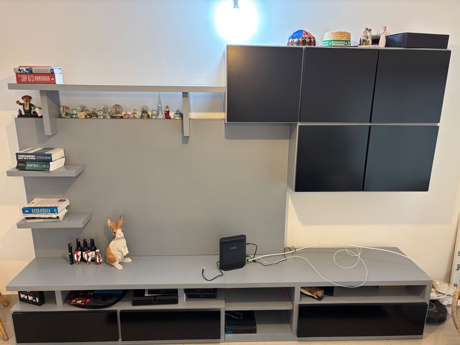 Móvel sala cerejeira e mesa de centro