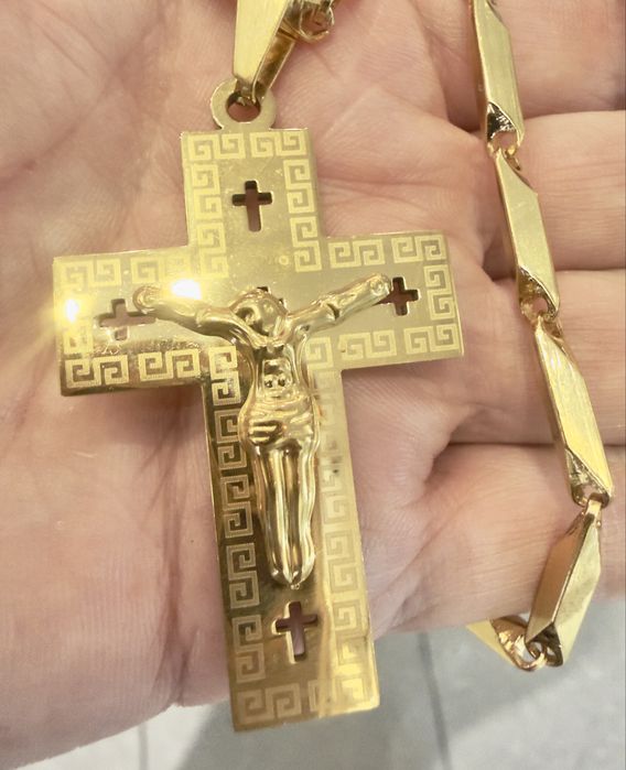 Nowy Elegancki Naszyjnik Męski Stal