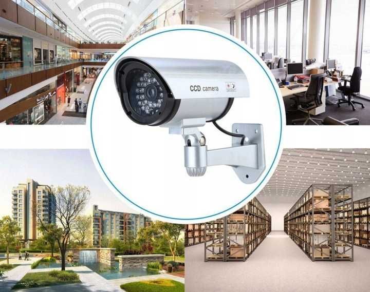 Atrapa KAMERY Monitoring IR LED KAMERA Zewnętrzna Wewnętrzna NOC DZIEŃ