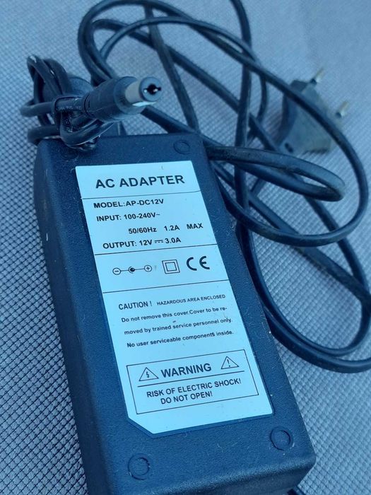 Блок питания 12V 3.0A./К телевизору/монитору/1,2А max./живлення