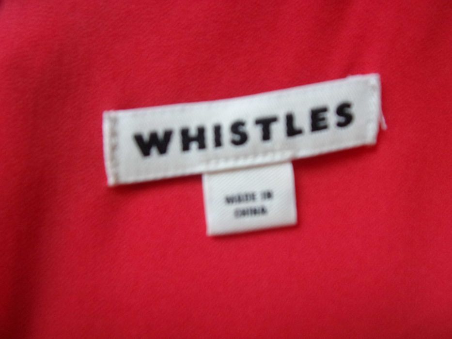 Elegancka koralowa sukienka damska Whistles 36 -opis