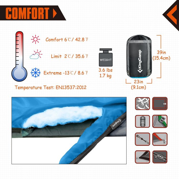 Спальний мішок на осінь-весну до -13