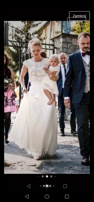 Piękna boho Suknia ślubna Yolan Cris Isabel xs 34 na 162 f