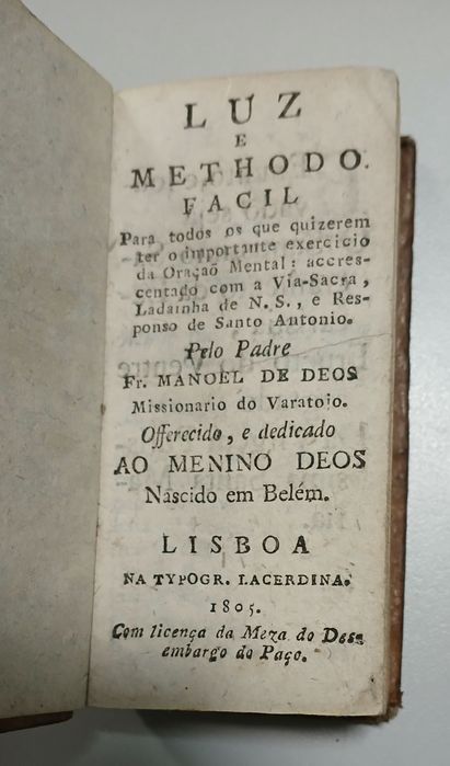 Luz e  Methodo facil "1805"