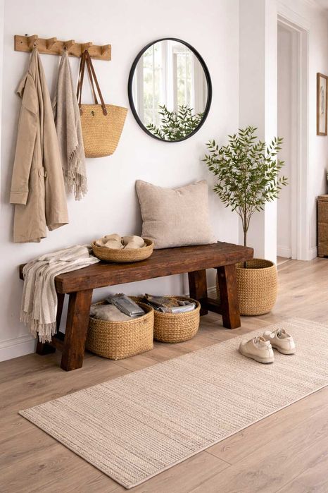 Drewniana ławka do łazienki | styl spa | ręcznie robiona, solidna