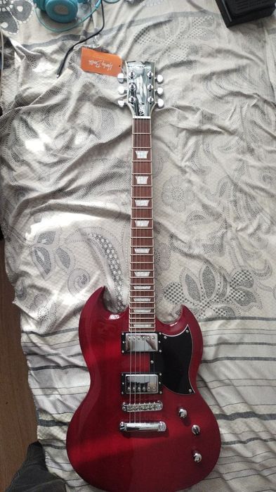 Guitar Harley Benton DC-Custom SG Cherry
