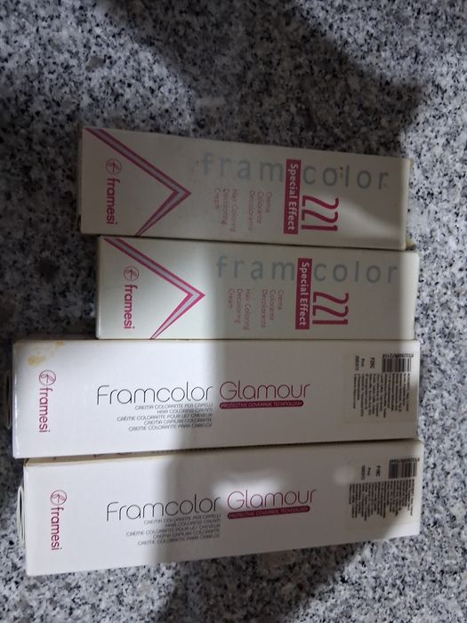 Tintas, para o cabelo, da framesi,azul, e rocho
