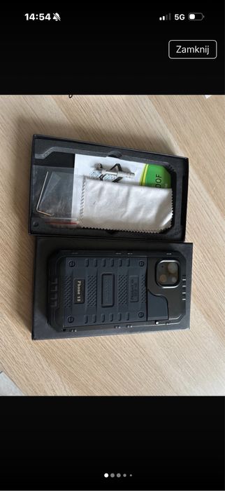 Czarne etui mocne pancerne dwustronne Iphone 13