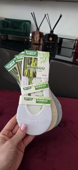 Skarpetki kolorowe bambusowe stopki rozmiar 35-39 3 sztuki