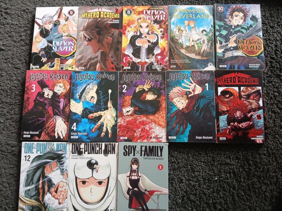 Manga jujutsu kaisen/demon slayer/my hero academia