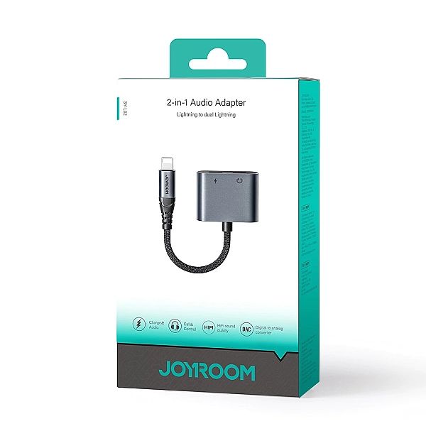 Adapter DAC 2w1 Joyroom SY-L02 Lightning do 2x Lightning - czarny