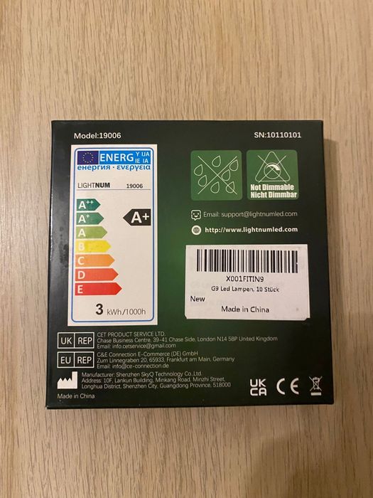 Lâmpadas Led G9 A++