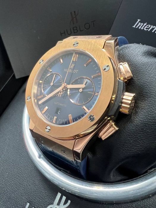 Годинник Hublot Classic Fusion Chronograph King Gold Blue