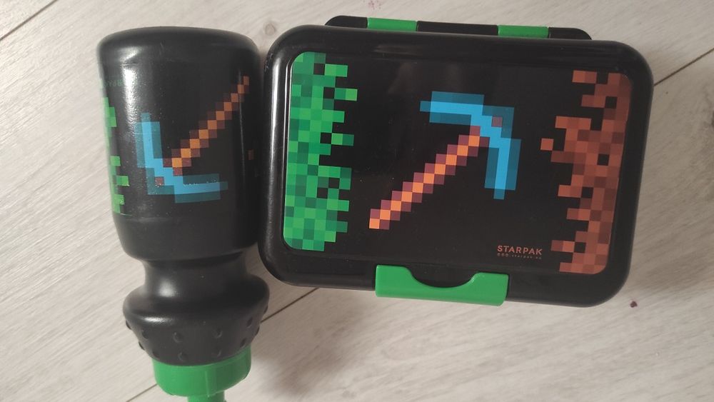 Minecraft piórnik śniadaniowki bidon