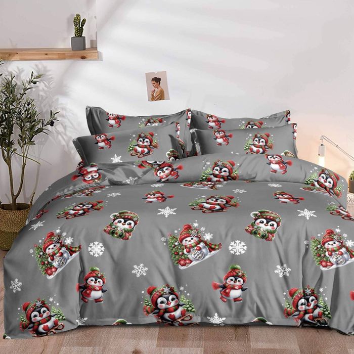 Новорічна постіль Фланель Байка Тепла Натуральна