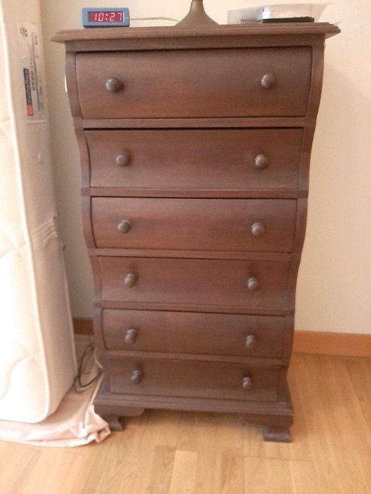 Camiseiros de madeira, 6 gavetas onduladas