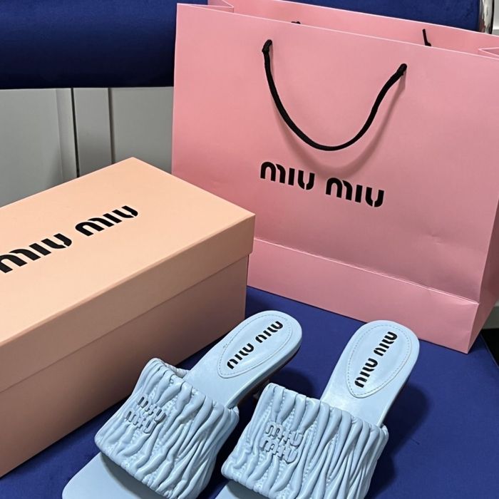 Klapki Mule Miu Miu! Skóra naturalna! Premium Jakość! 36-41