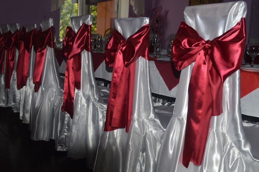 Банти на стульці марсала, блакитні, рожеві, червоні, сині, шоколадні