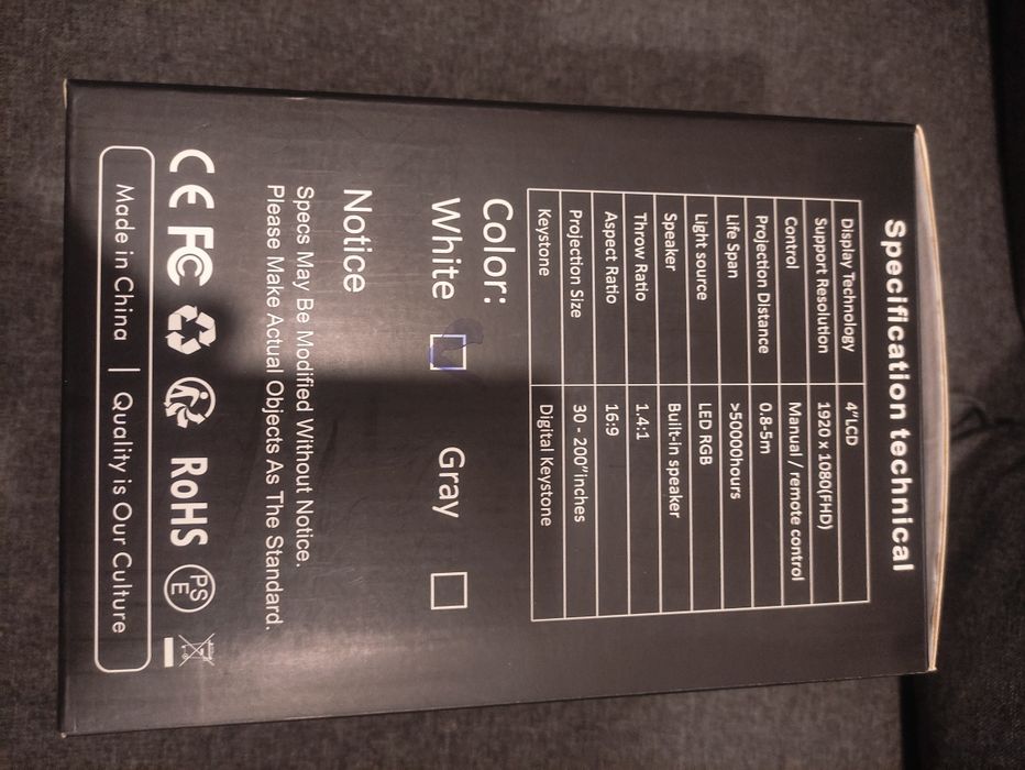 Projetor Silver Lexus Android 9 - marca Volto