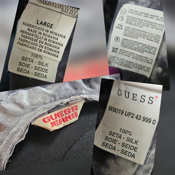 100% silk jedwab Guess Jeans bluzka rozmiar L