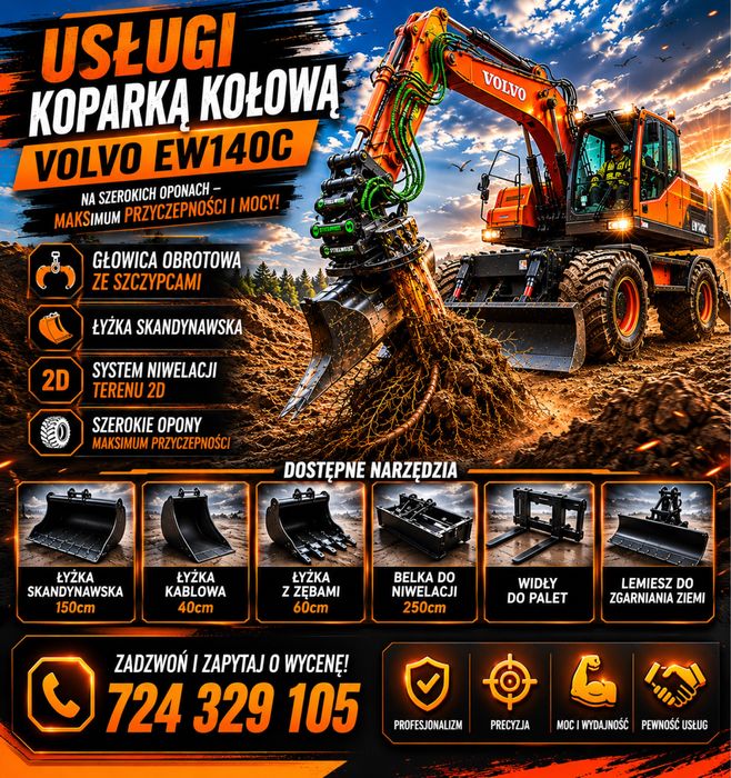 Usługi Koparką Kołową 15t