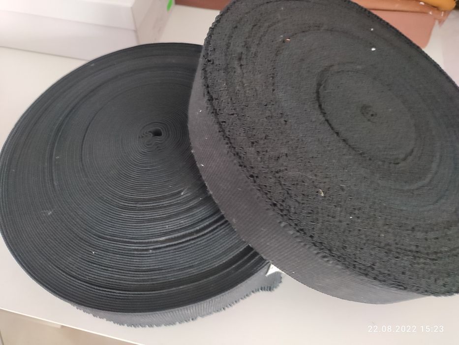 Cuma odzieżowa dziana z falbanką, szerokość 5,5cm