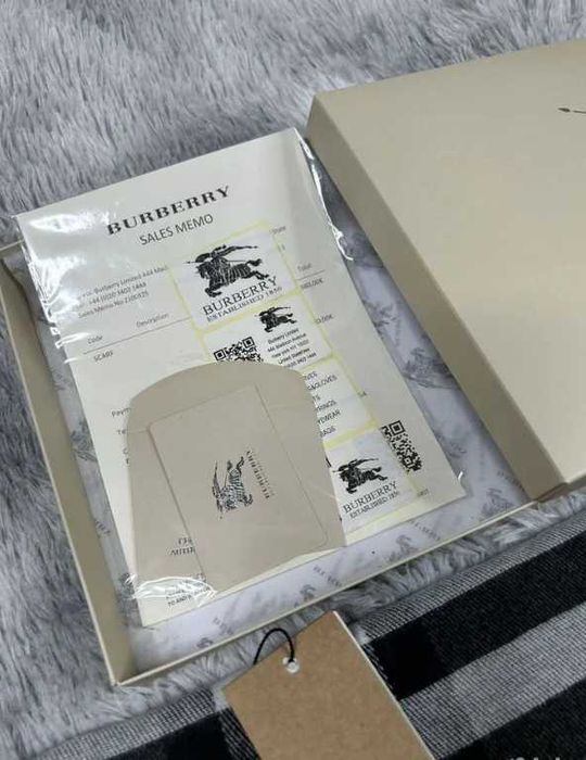 Шарф Burberry Grey Шарф барбери в клітинку сірий QR LOGO