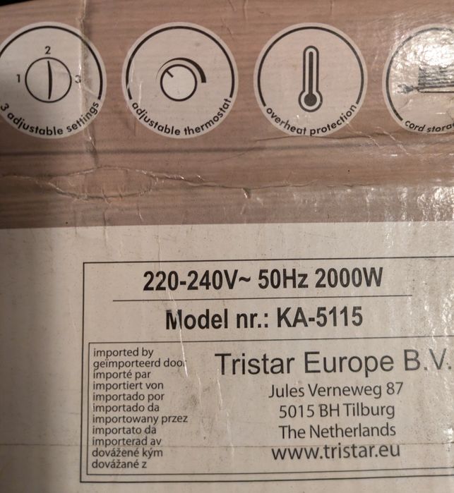 Aquecedor a Óleo Tristar 2000W