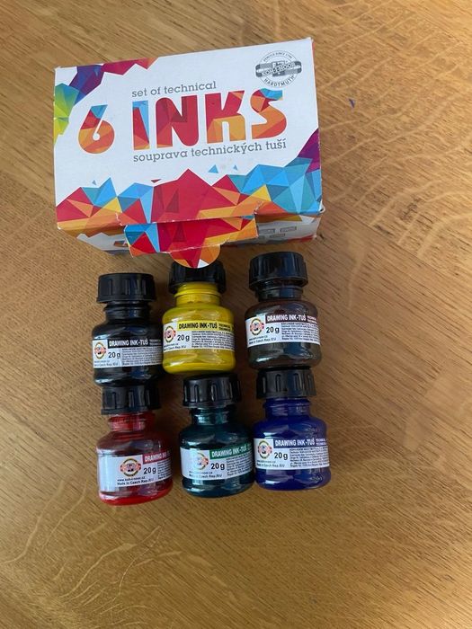 Набір  туші Koh-I-Noor, 6 кольорів