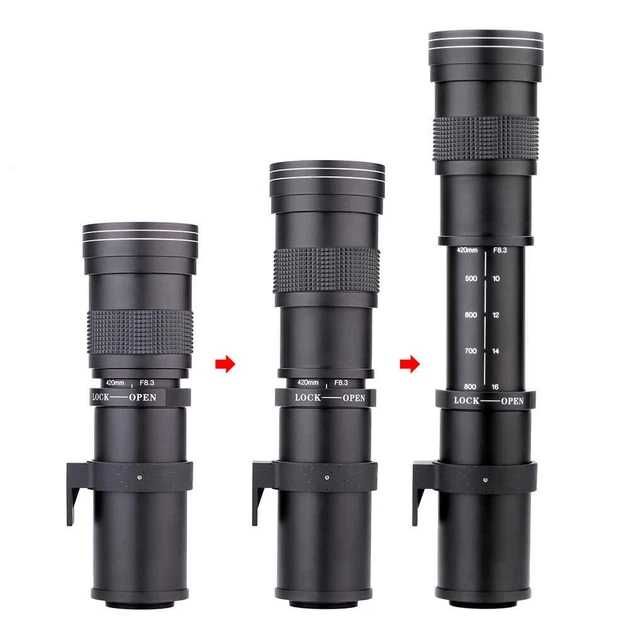 Телеоб'єктив Lightdow 420-800mm f/8.3-16 з телеконвертером 2x