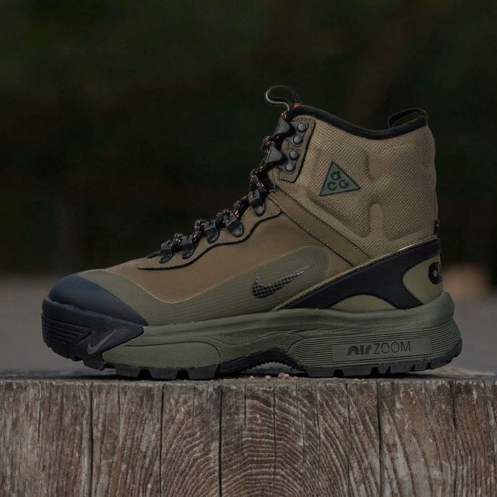 Чоловічі Зимові Кросівки Nike ACG Zoom Gaiadome Haki High Gore-Tex Waterproof Fur Winter Високі Водонепроникні Теплі з Хутром до -25°С