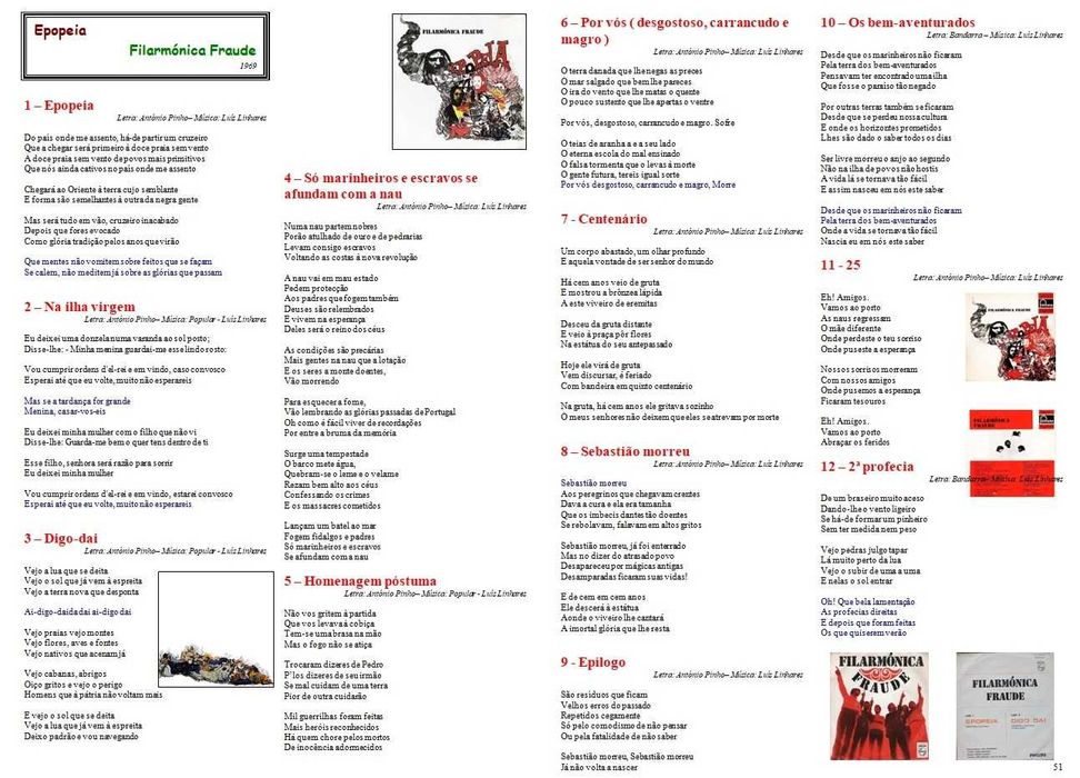 Filarmónica Fraude	- - - - -	Epopeia	- - - - -	LP