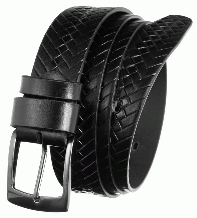 pasek męski skórzany 3,4cm prs-02-g-105-0542 black