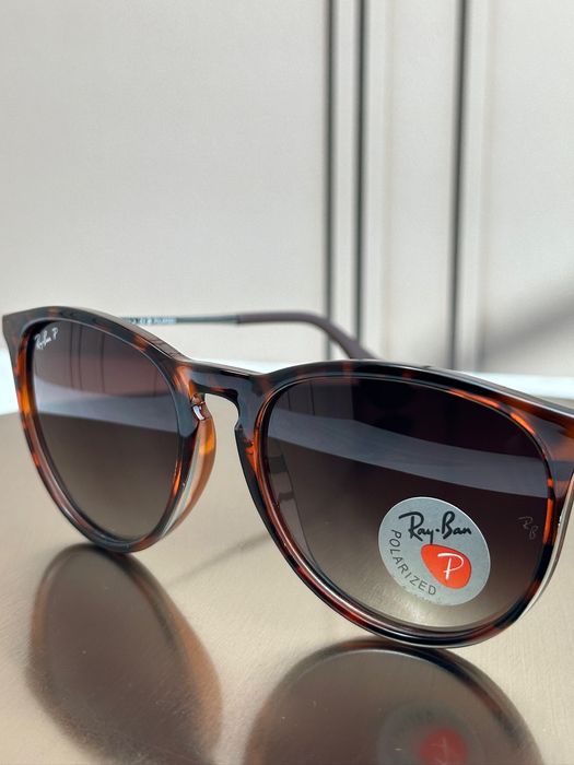 Сонцезахисні окуляри Ray-Ban Erika RB4171 гавана коричнева лінза круглі жіночі оригінал