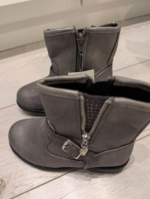 Nowe  buty zimowe botki szare z  cyrkoniami  rozm 26 Cool club