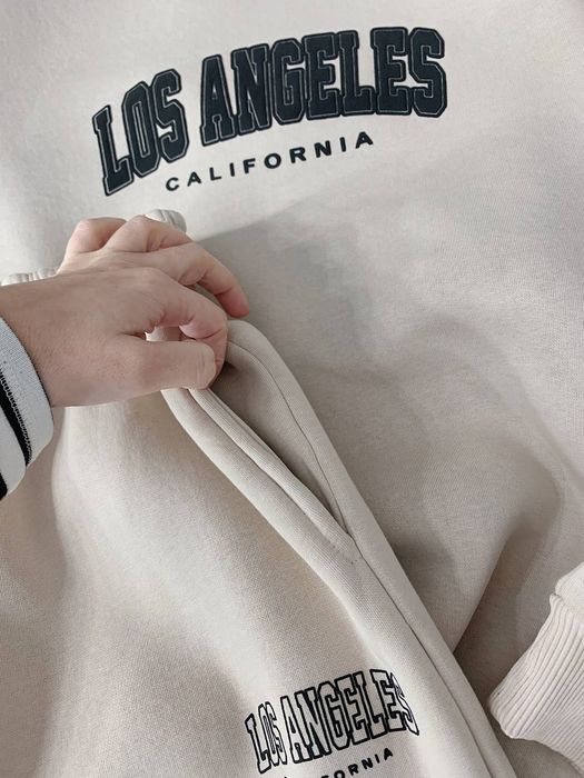 Бежевий теплий флісовий костюм жіночий mai collection